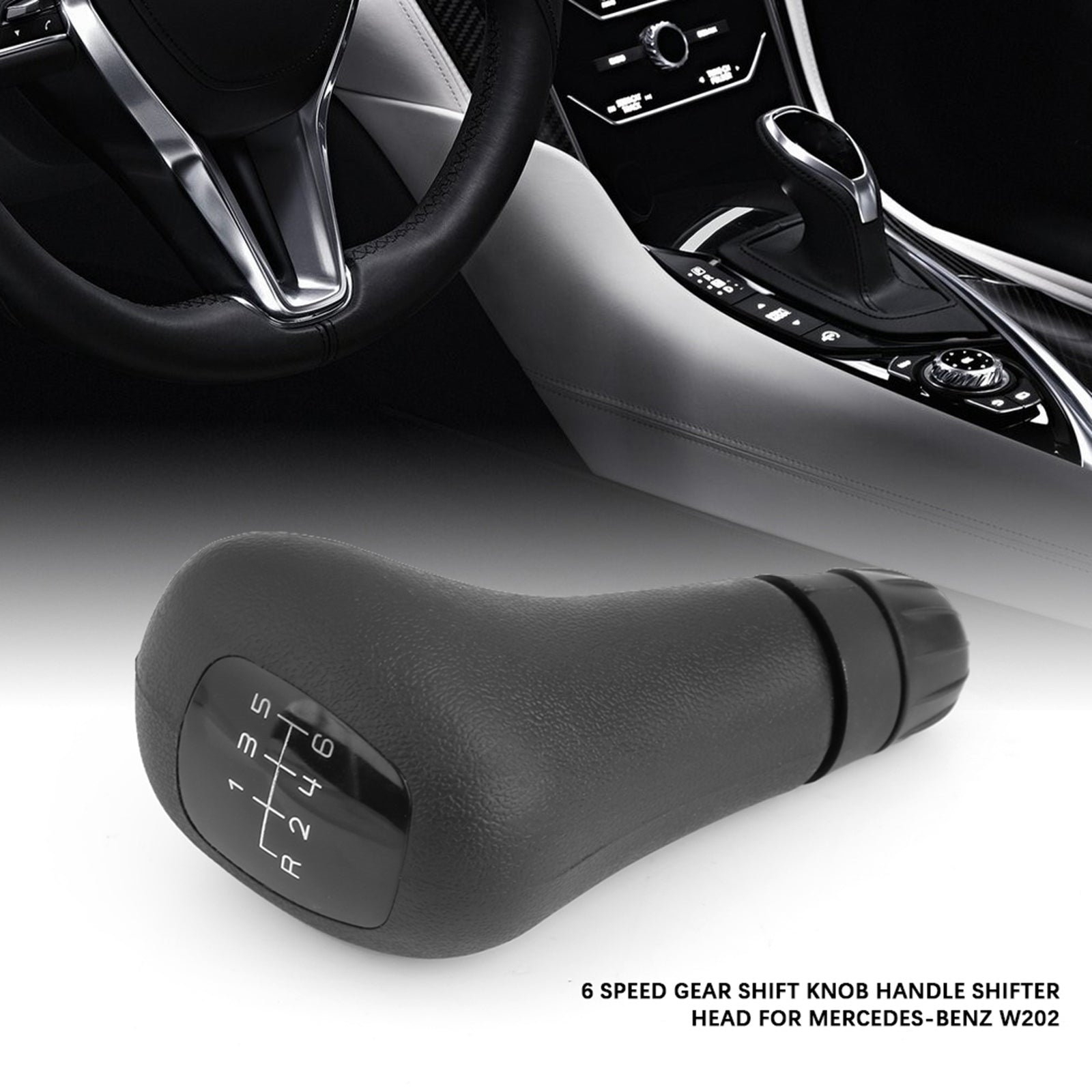 Hot Auto 6 Speed Gear Shift Knob Handle Shifter For W202