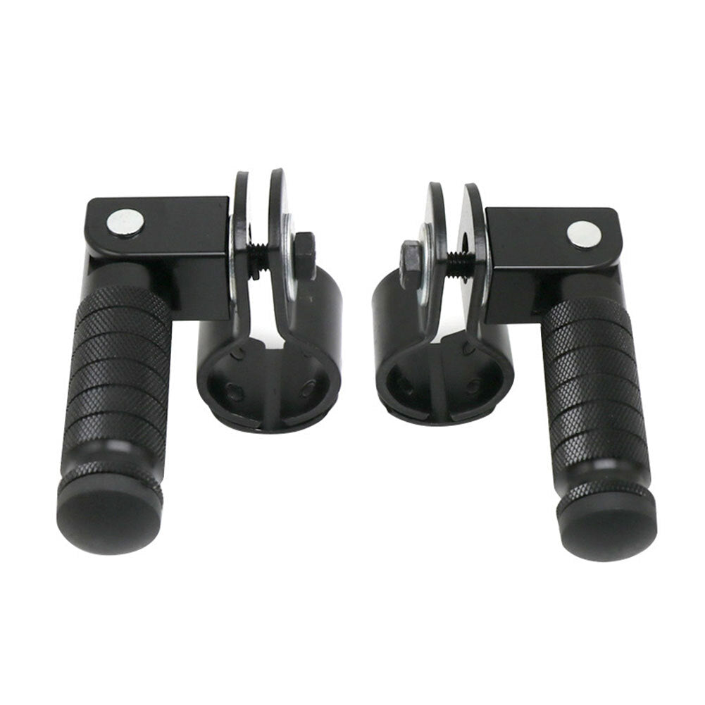 2x Folding Rearsets Folded Motorbike Footrest Bicycle Foot Pegs Pedal Black CNC