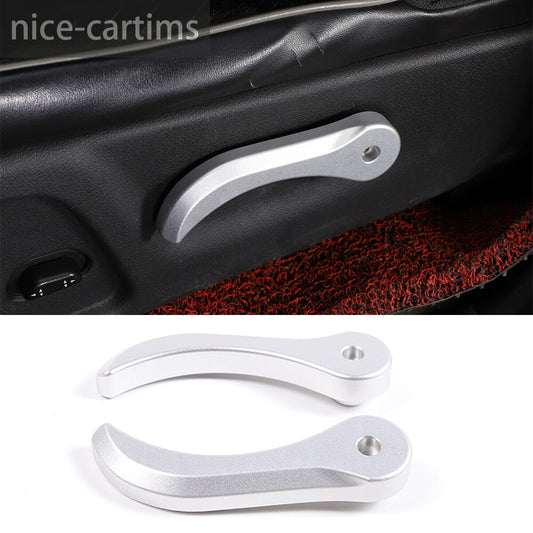 2Pcs Silver Alloy for Seat Backrest Adjustment Handle Trim For HUMMER H3 2005-2009