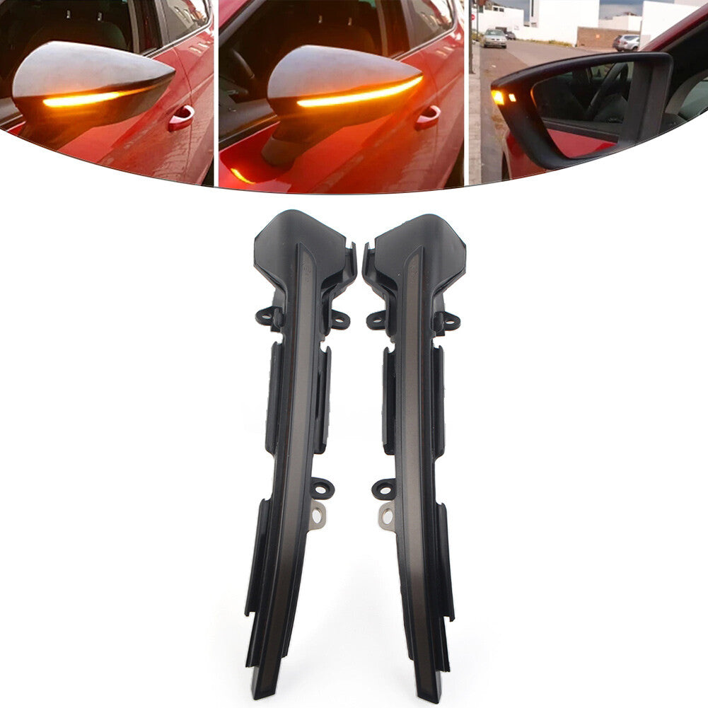 Dynamic LED Turn Signal Blinker Mirror Flasher Light for SEAT Leon Ibiza Arona