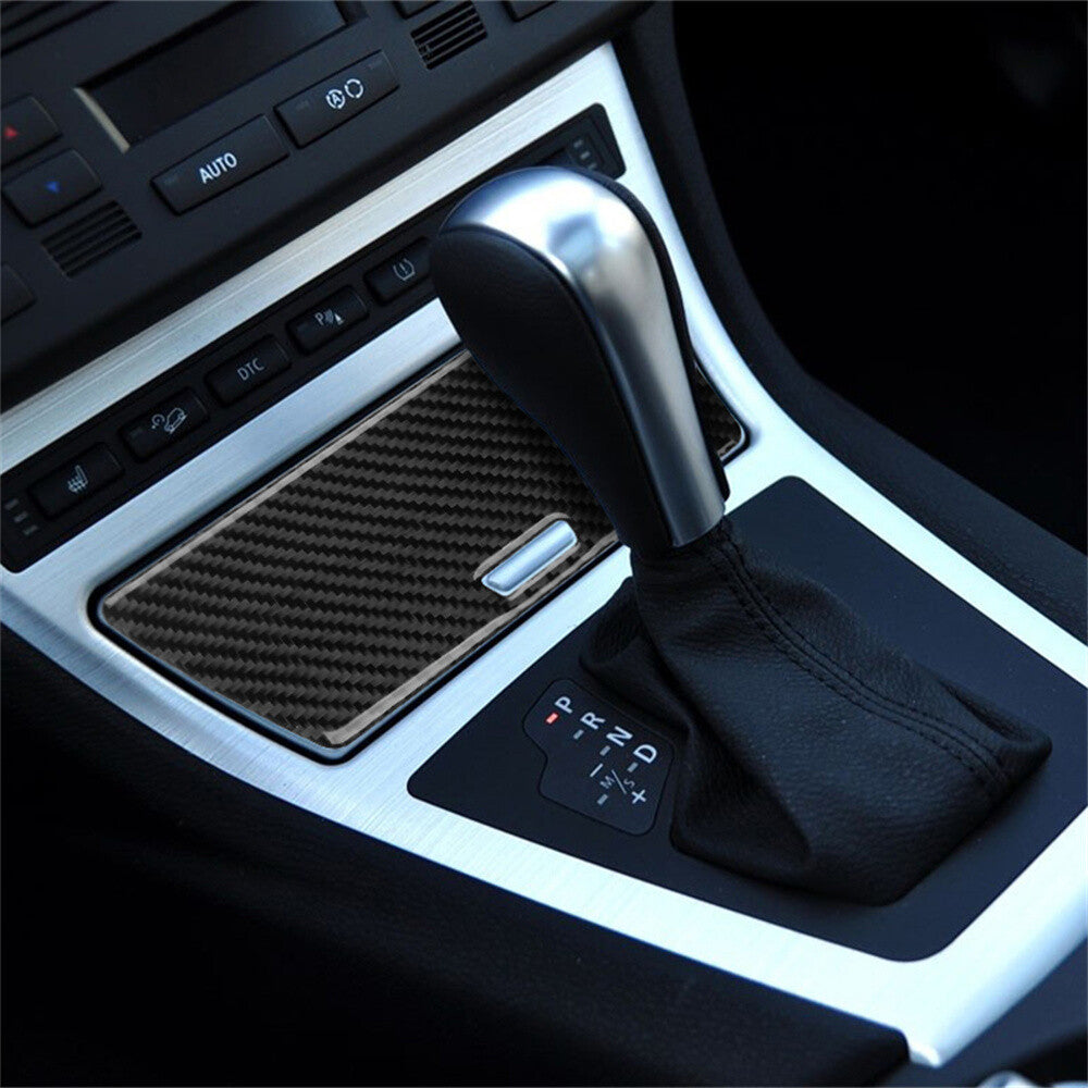 Carbon Fiber Cigarette Lighter Ashtray Panel Trim Cover for BMW X3 E83 2004-2010