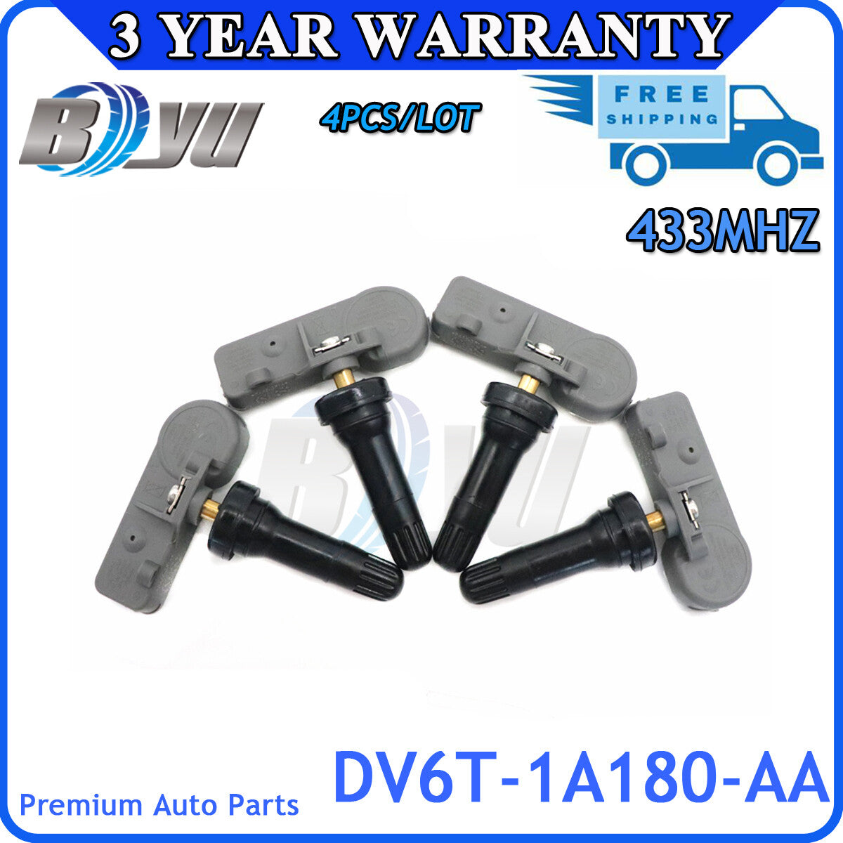 TPMS DV6T-1A180-AA 4X Tire Pressure Sensor for Ford Escape Expedition Explorer