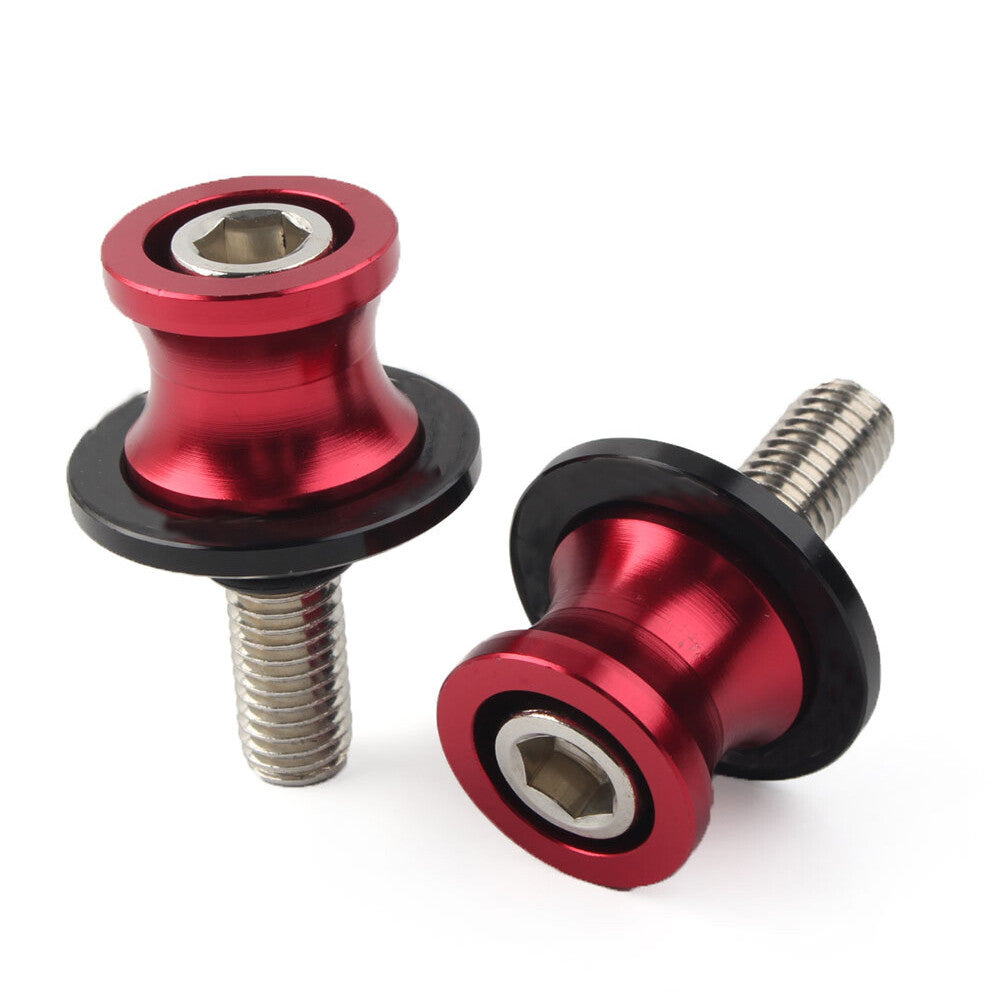 2¢ª CNC Schwingenspulen Schieberst?nder Schrauben 8MM f¨¹r for KAWASAKI ZX6R 12-21 Rot