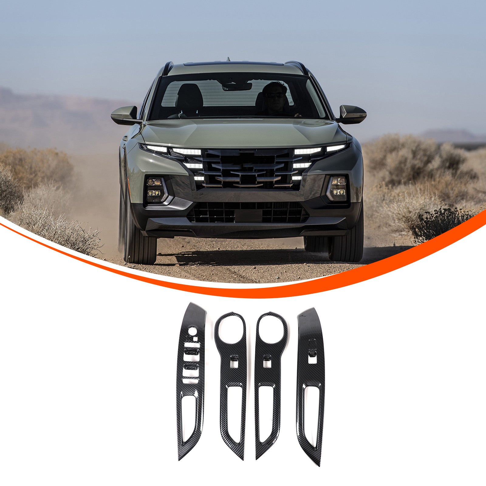 2-Piece Front and Rear Car Badge Decorative Rings for Subaru XV 2022-2023