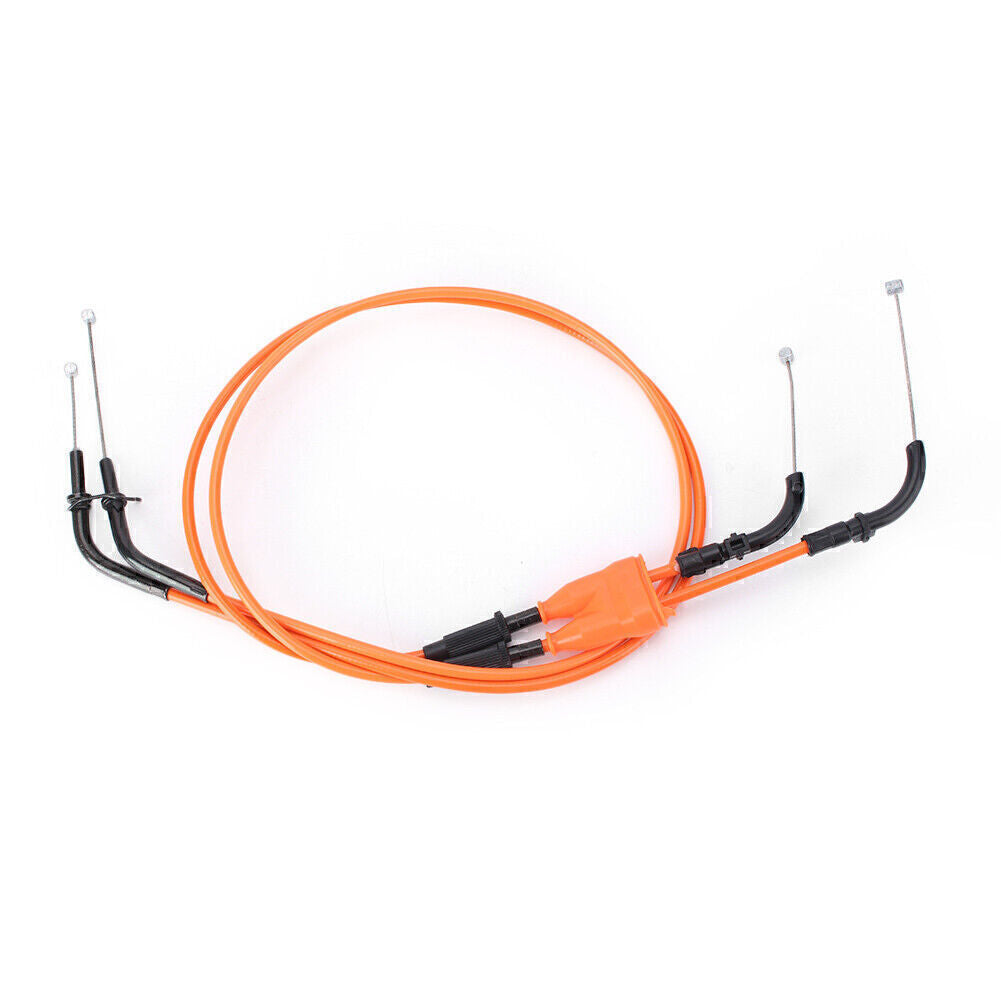 Fit for Kawasaki ZX6R/ZX600P 07 08 Motor Steel Throttle Cable Wire Line Orange