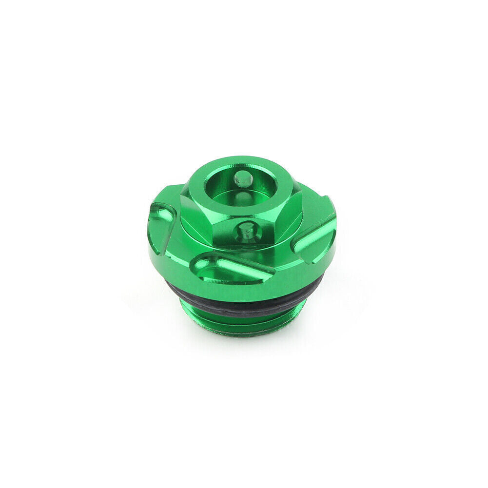 for Kawasaki KX250 KX250F KLX450R KX450F 1x Green Engine Oil Fill Plug Screw Cap