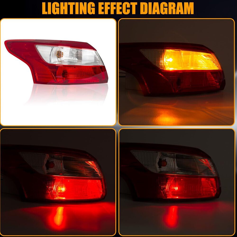 Für for Ford Focus 2013-2014 Rückleuchte Heckleuchte Rücklicht Links Rot NEU