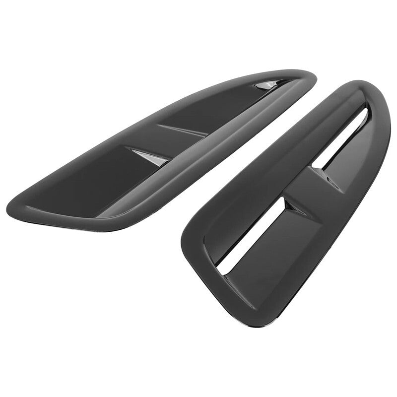 2x Car Air Vent Glossy Black Sport Racing Air Flow Vent Bonnet Hood Scoop Cover