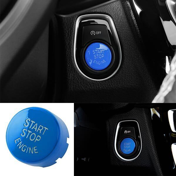 Switch Trim Start Button Ignition Fit for BMW 3 4 Series GT 2013-2019 ABS Blue