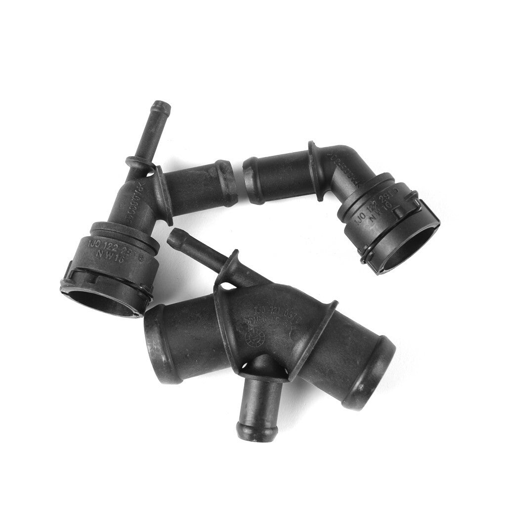 3-Piece Coolant Hose Connector Pack for Volkswagen Beetle, for Jetta , for Golf MK4 1.6L, 1.8L, 2.0L