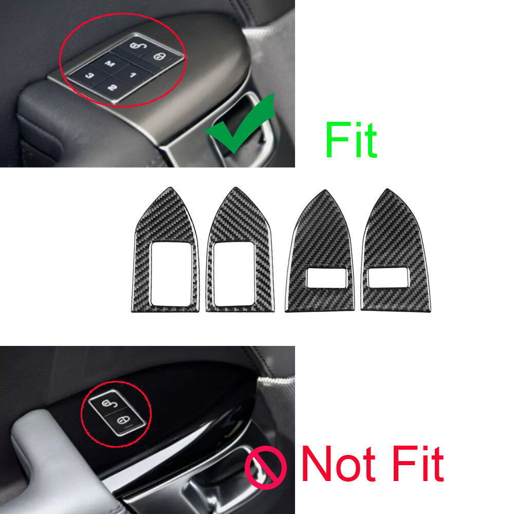 Carbon Fiber Child Safety Door Lock Button Trim For LR for Range Rover Sport 2014-17
