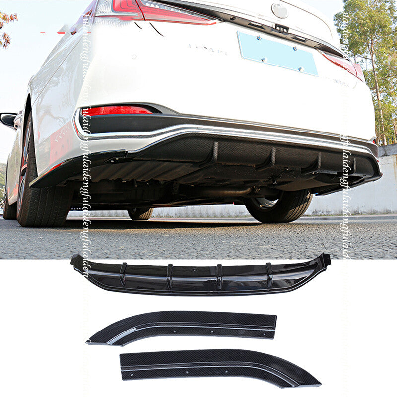 for Lexus ES350/300H/250 19-22 Black Rear Bumper Spoiler Lip Diffuser Trim Cover