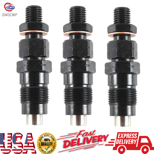 3pc Fuel Injectors for Kubota D782 D722 D902 Engine H1600-53000 16001-53002 US