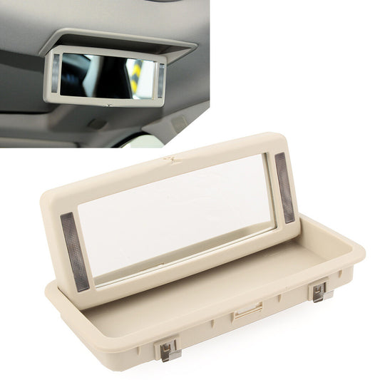 Fits for Jaguar XJ 2010-2019 Beige Rear Row Vanity Mirror Makeup Mirror With Lights