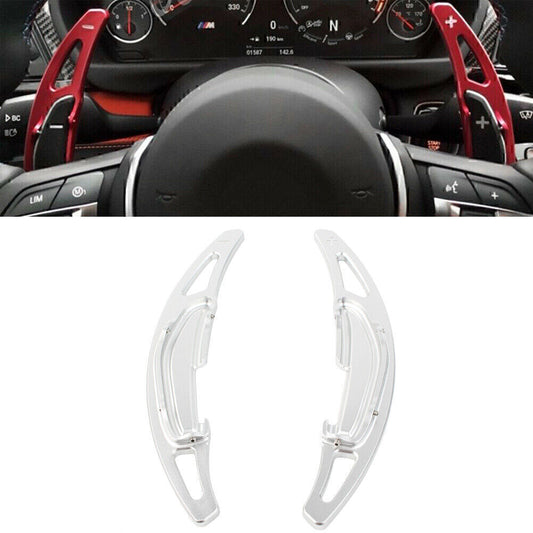 Pair Shift Paddle Shifter Extension for BMW M2 F87 16-17/X5 F85 2016-2017 Silver
