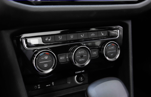 for Volkswagen for Jetta Mk7 2019-2022 Black Aluminum Central Console AC Switch Trim