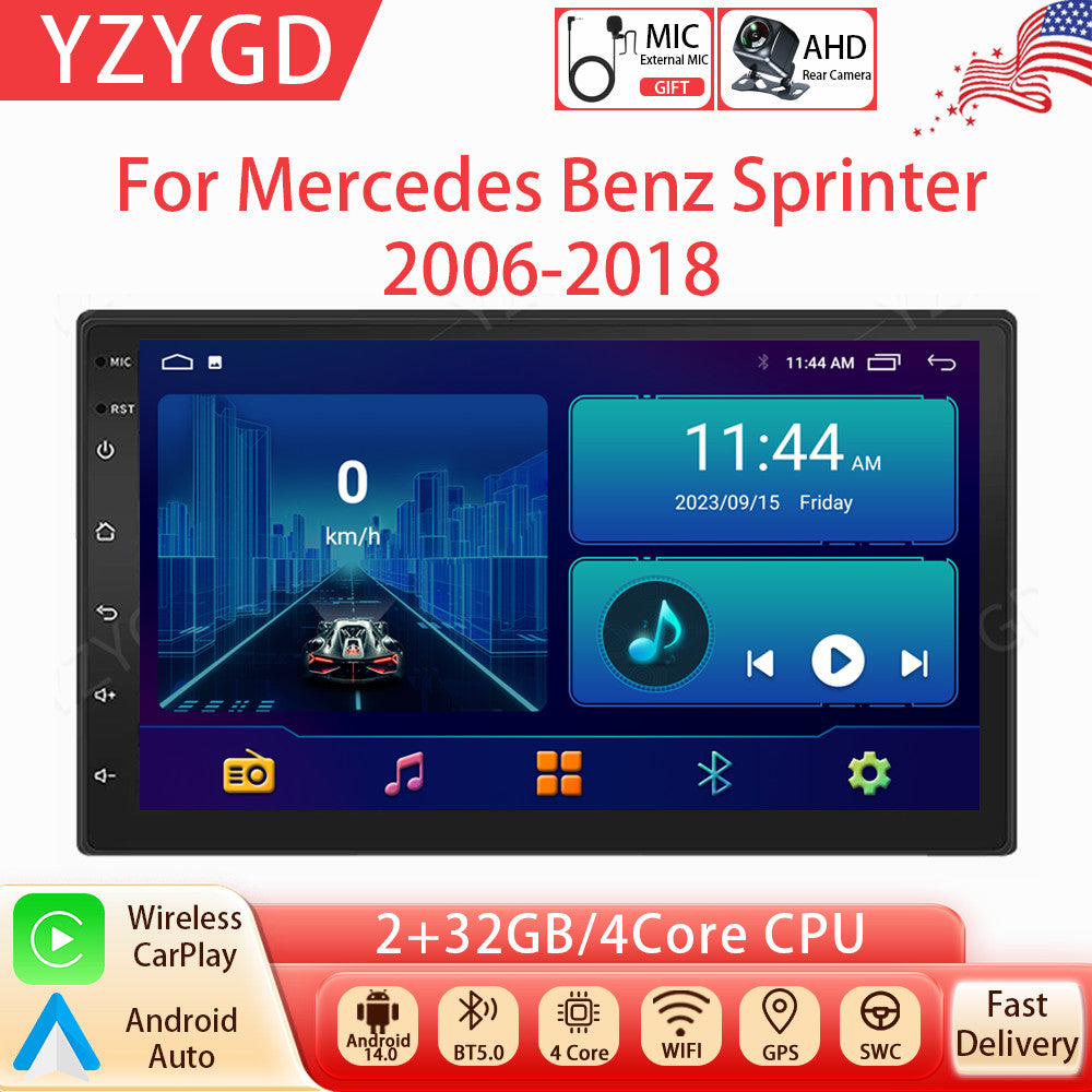 for Mercedes for Benz Sprinter 2006-2018 GPS Android Auto Carplay Car Stereo Radio