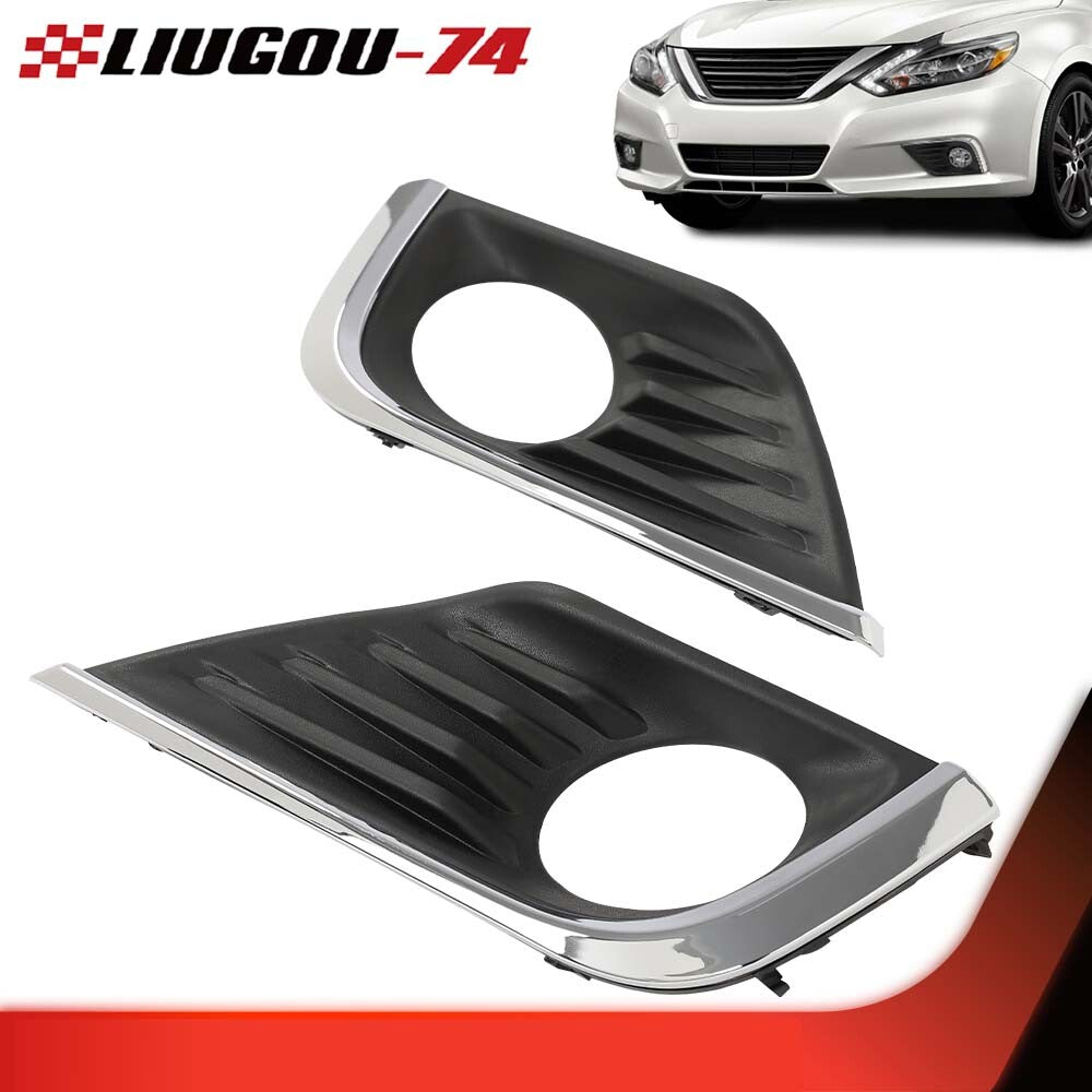Suitable for 2016-2018 for Nissan Altima fog light cover with chrome trim, 1 pair