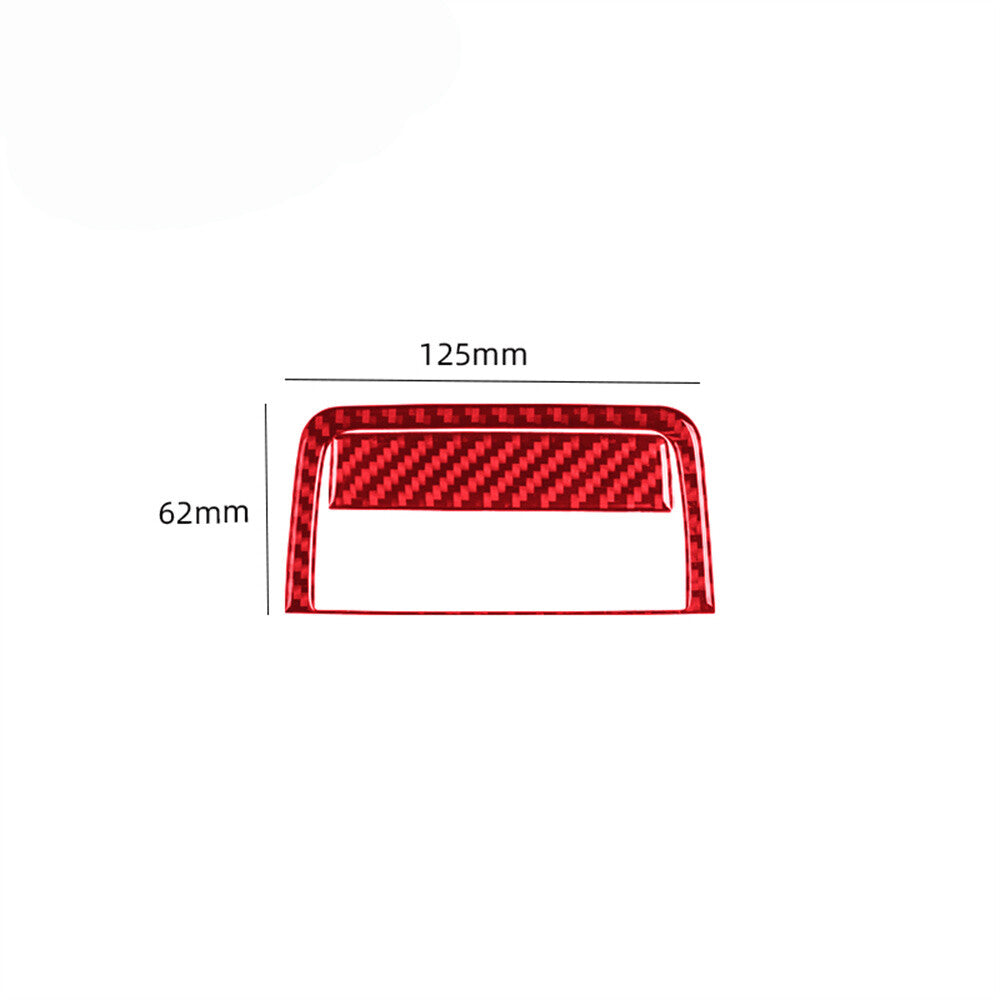2Pcs Red Carbon Fiber Storage Accent Switch Trim Cover for Ford F150 2004-2008