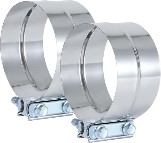 4-inch exhaust clip connector, exhaust with clip-on coupler, stainless steel