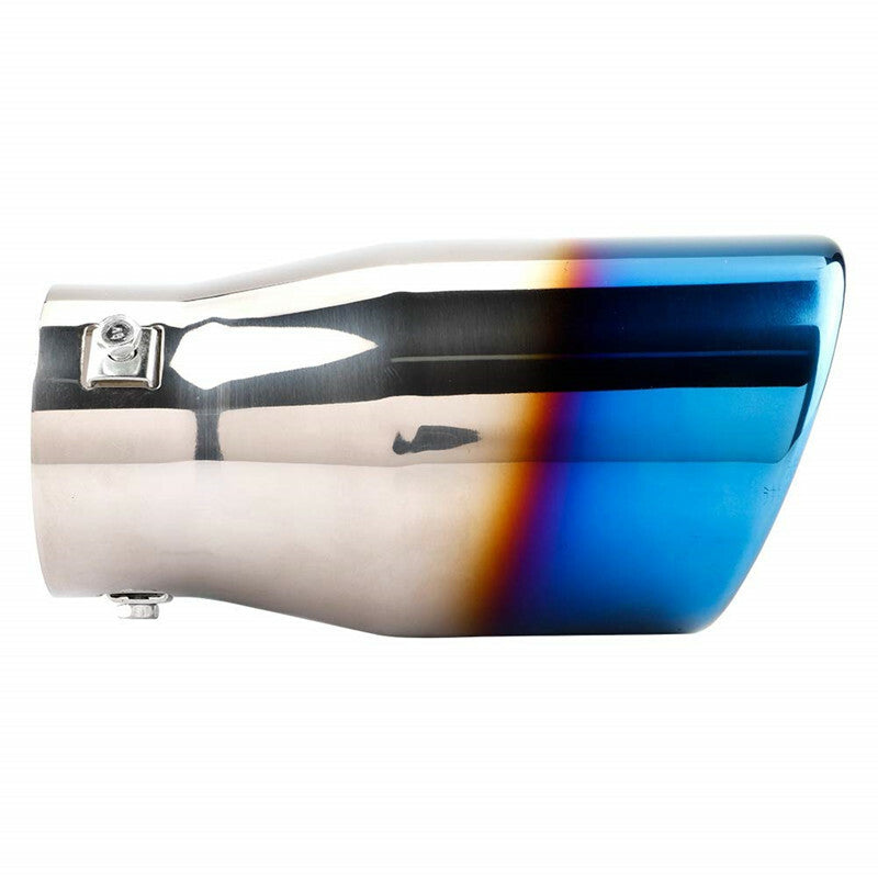 Car Exhaust Muffler Pipe Tail Half Blue Throat Large Caliber Tip Silencer Tube