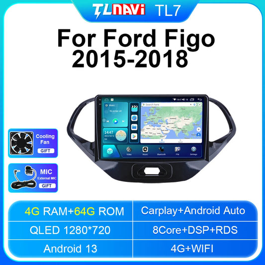 for Ford Figo 2015-2018 CarPlay GPS Head Unit Car Radio Multimedia Video Player