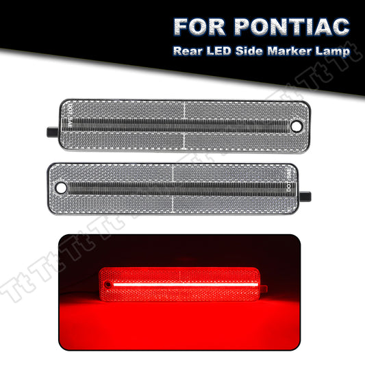 Suitable for 1993-02 for Pontiac Firebird Trans AM Red LED Rear Marker Lights - Clear