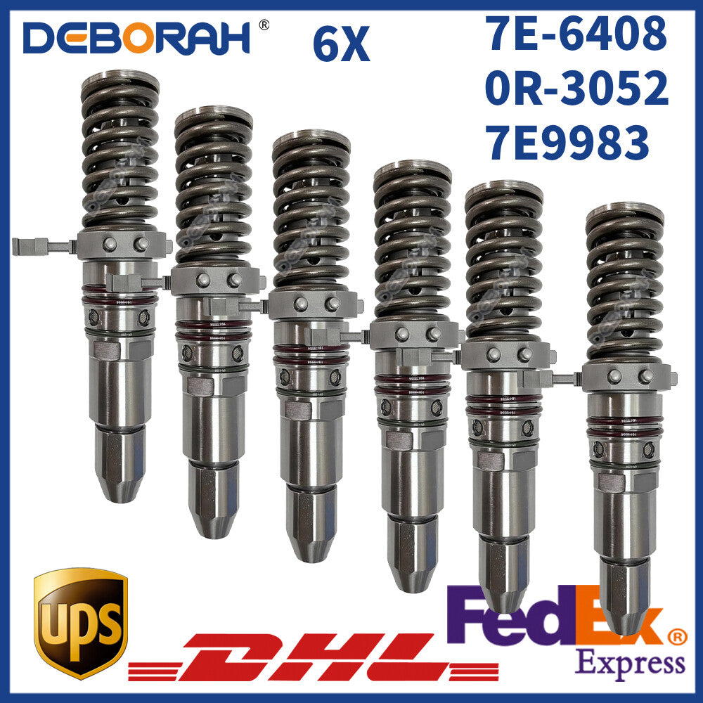 6X Fuel Injector 7E-6408 7E6408 0R-3052 Caterpillar CAT Engine 3508 3512 3516