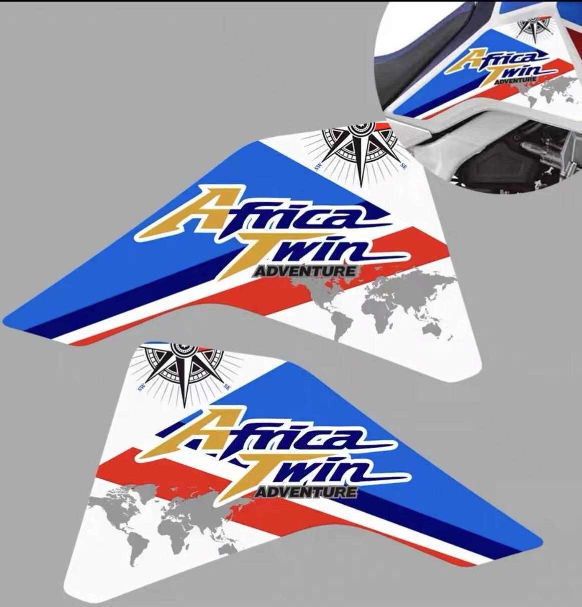 ADESIVI 3D PROTEZIONE FRONTALE COMPATIBILI CON MOTO for HONDA 1100L AFRICA TWIN 2022