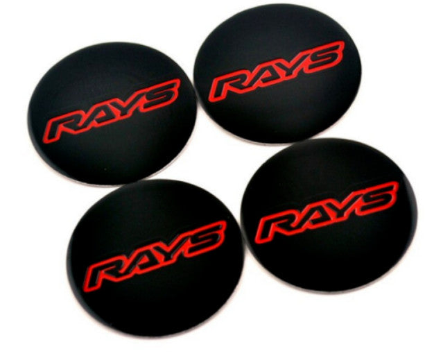 Black and red 4x45 mm light wheel center sticker, wheel hub sticker, edge sticker, logo