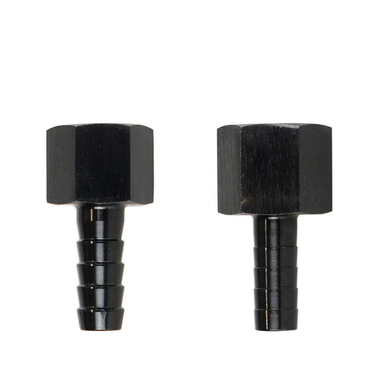 2-Piece Straight 3/8 inch Lever to 6AN Female Rotary Connector Hose End Anodized Aluminum