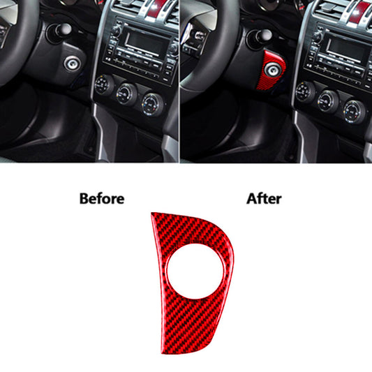 Red Real Carbon Fiber Sticker Decoration For 2013-18 for Subaru Forester Car Keyhole