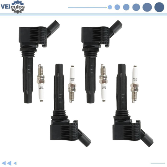 4Pcs Ignition Coils + Iridium Spark Plug For 2016-18 A3 Sportback e-tron L4 1.4L