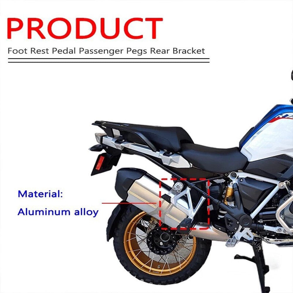 Rear Footrest Holder for BMW R1200GS R1250GS ADV Passenger Foot Pegs Brackets