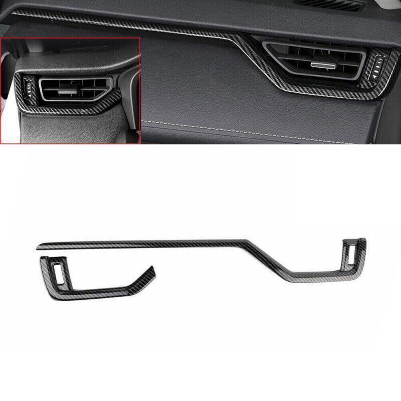 for Toyota Rav4 2019-24 ABS Carbon Fiber Console Dashboard Strip Cover Trim 2X