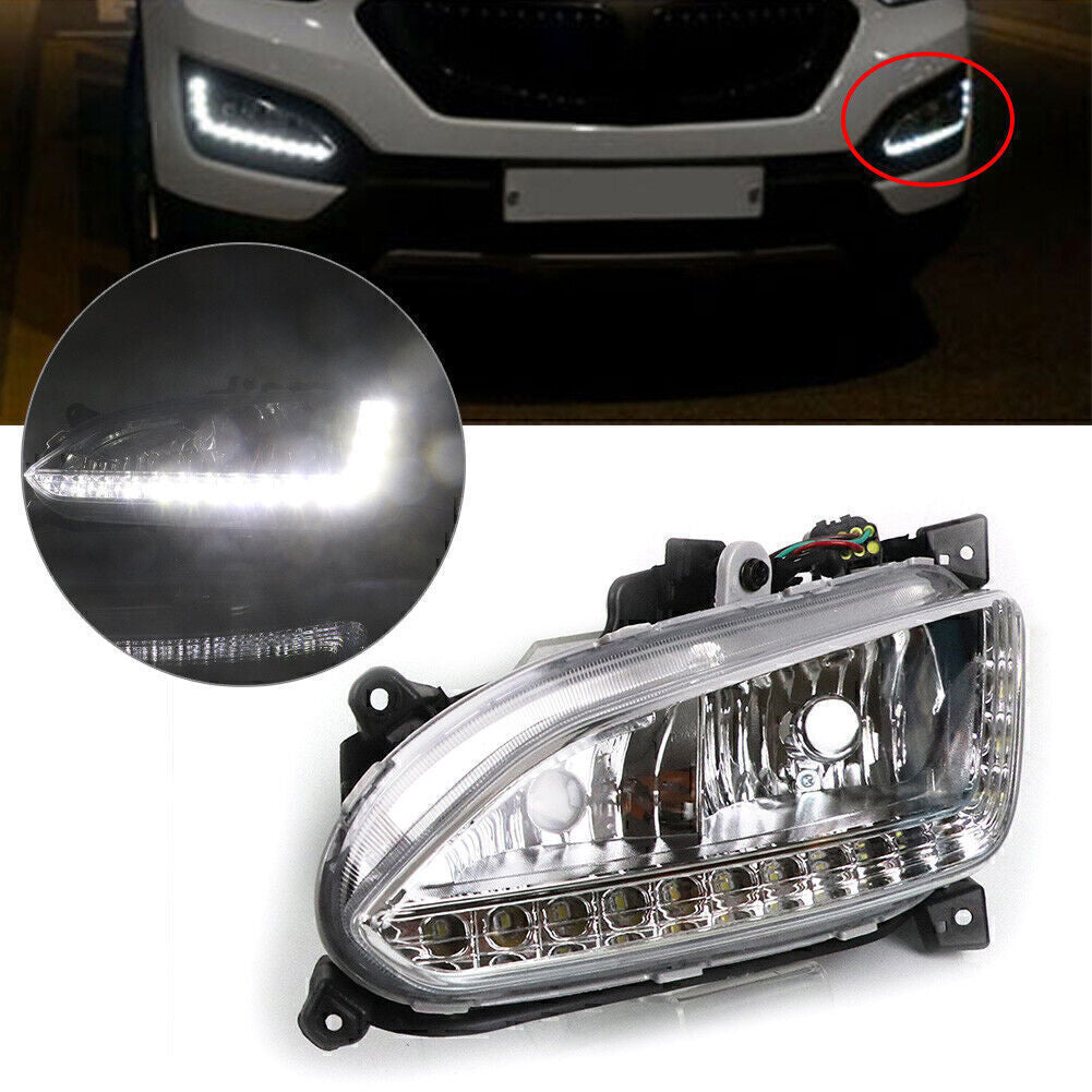 LED DRL Daytime Running Light Fog Lamp Left side Fit for Hyundai IX45 Santa Fe 13-15