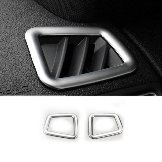 Dashboard LR Air Outlet Vent Trim 2pcs for Ford Explorer 2011-2019 ABS Silver