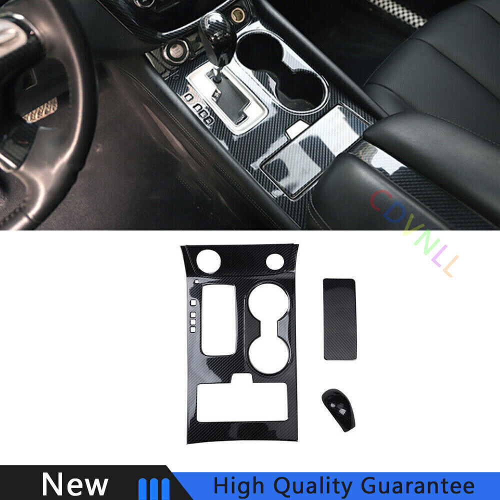 for Nissan 2015-18 Murano Carbon Fiber Central Console Gear Shift Cover Trim 3P