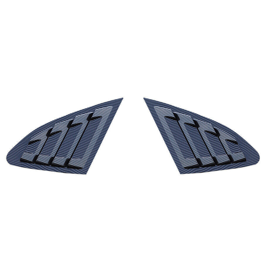 2x New Carbon Fiber Look Side Window Louver Shutter Cover For 16-20 Chevy Malibu