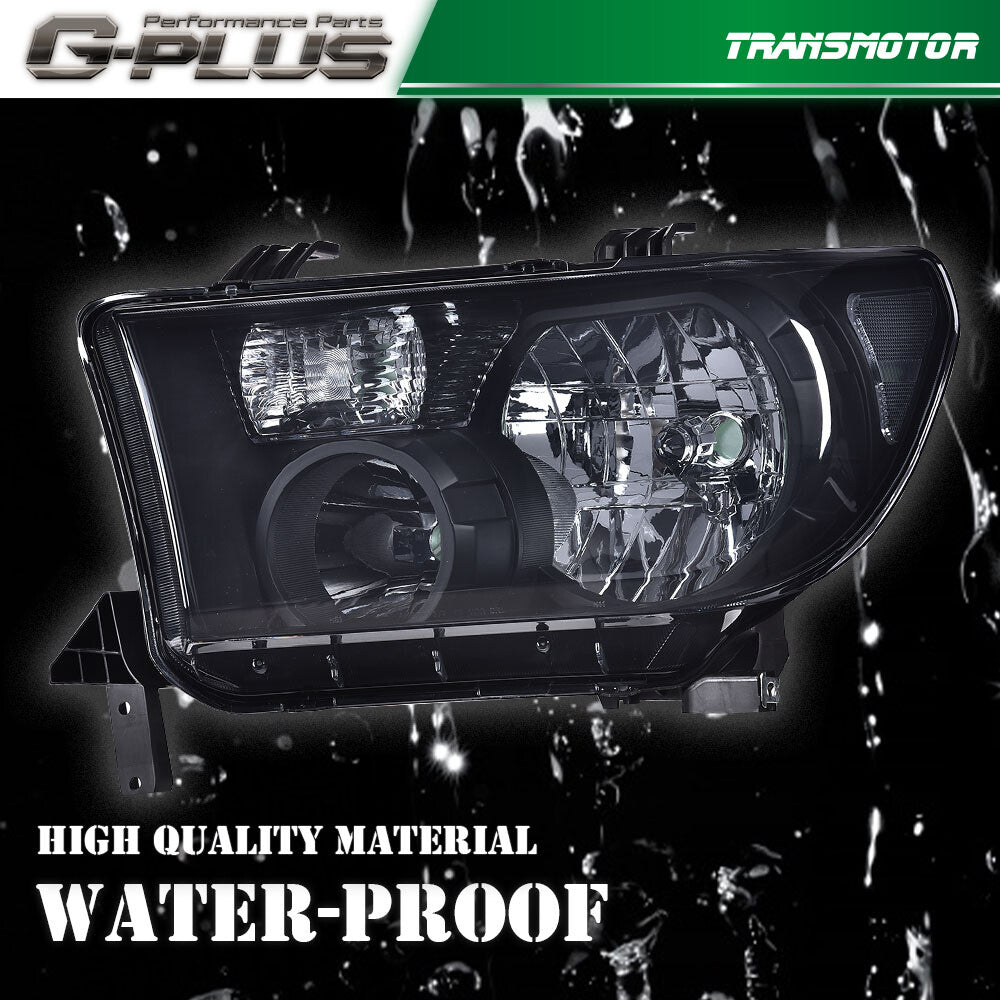 Suitable for Toyota 2007-2013 Tundra and 2008-2017 Sequoia chrome headlights (left + right -)