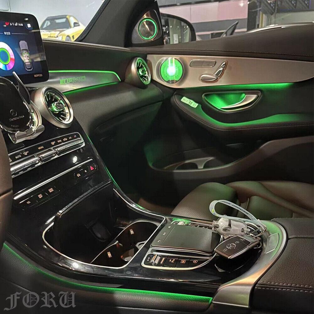 for Mercedes W205 C-Class AMG Center Console Trim Ambient Light Speaker Covers
