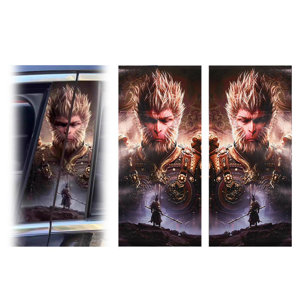 1019.7inch 2pcs Car Center Pillar Wukong Sticker Terrible Decals Vinyls