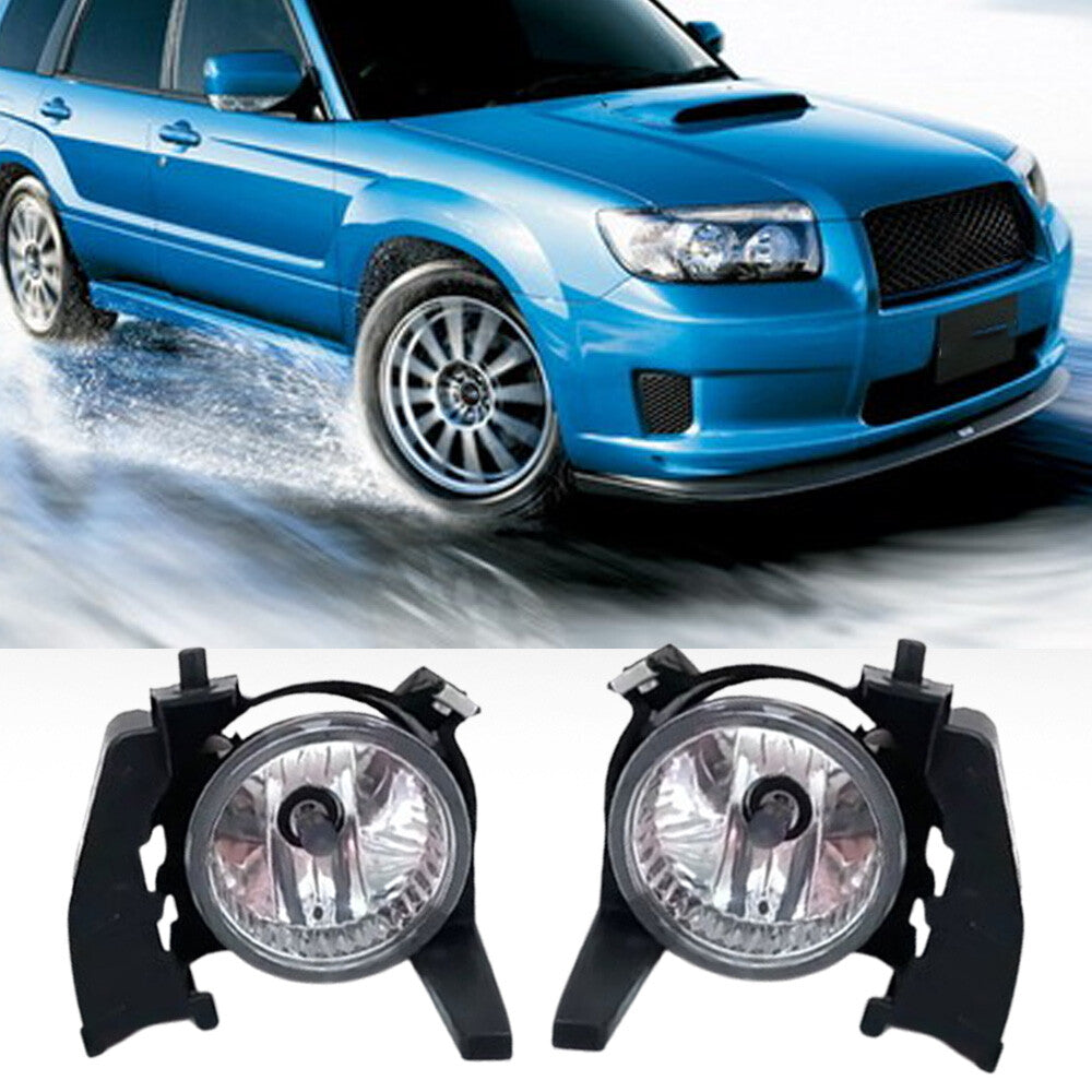 For 2006~2008 for Subaru Forester SG,1Pair Front Bumper Glass Lens Fog Lamp Bulb Ks
