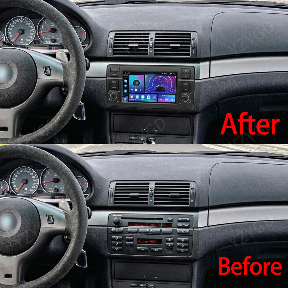 for BMW E46 3-Door Hatchback 2000-2004 Android CarPlay Car Radio GPS Screen WiFi
