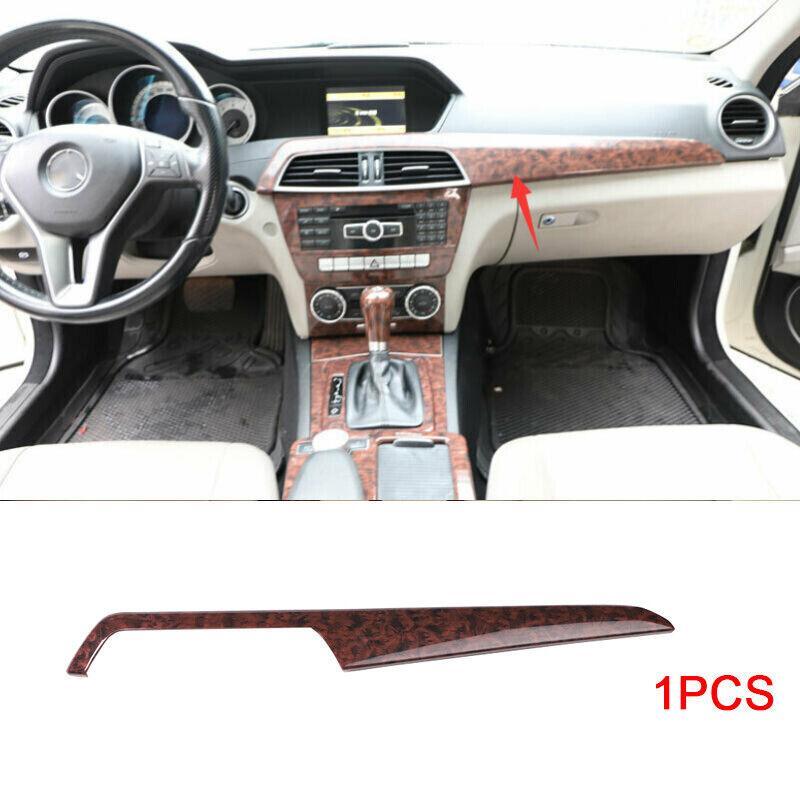 for Benz C-Class 10-14 Agate Wood Grain Central Console Instrument Panel Trim