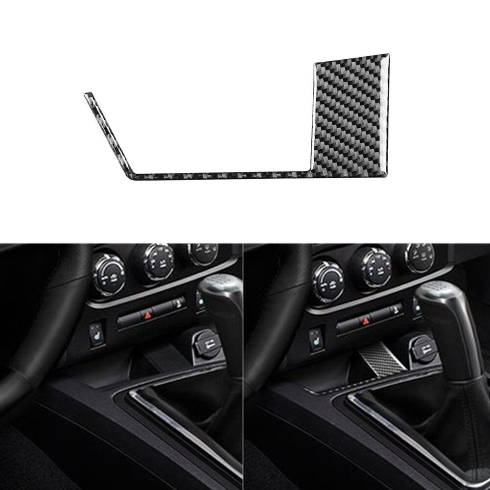 Carbon Fiber Charging Port Charger Outlet Trim for Dodge for Challenger 2008-2014