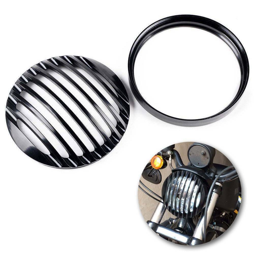 5.75-inch Motorcycle Headlight Grill Cover Frame Cover for Harley Sportster XL Dyna