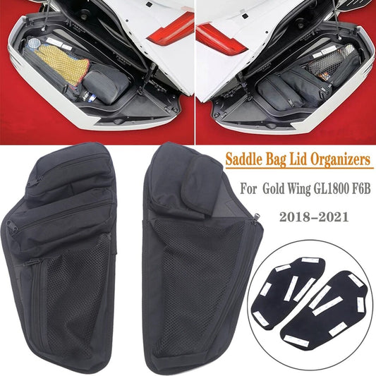 For Goldwing GL1800 F6B Trunk Lid Lining Organizer Storage Bag Pocket Saddlebag