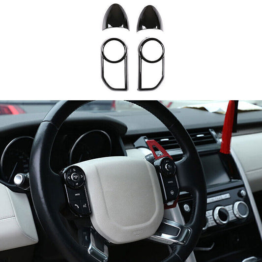 4X Gloss Black Inner Steering Wheel Button Frame Trim for Range Rover L405 14-18
