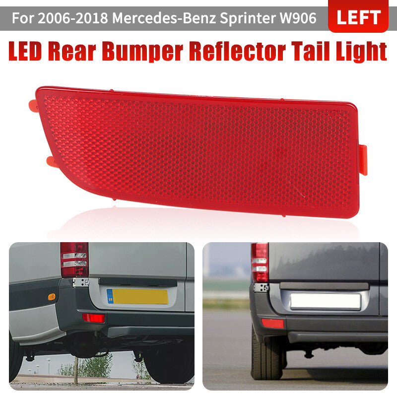 Left Driver Side Rear Bumper Reflector For 2010-2018 for Mercedes-Benz Sprinter 3500